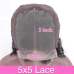 Curly Transparent Lace 5x5" Lace Human Hair Wigs Brazilian Hair Wigs