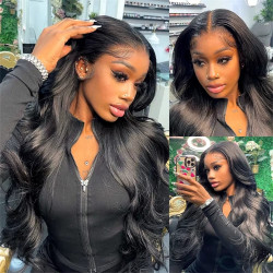 Body Wave Transparent Lace Full Lace Wigs Brazilian Human Hair