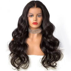 Body Wave 24 inches 150% Density Full Lace Wig Transparent Lace Human Hair Lace Wigs For Women