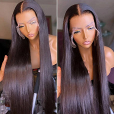 HD Silky Straight 24 inches 150% Density Lace Frontal Wig Human Hair Wigs For Women