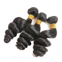 Loose Wave Brazilian Virgin 20 inches 3pcs Bundles Hair Wefts For Made Wigs