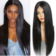 Silky Straight Wig 24 inches 150% Density Transparent Full Lace Wigs Human Hair For Women
